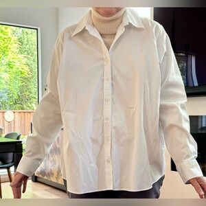 EUC LANDS’ END White Button Down Shirt